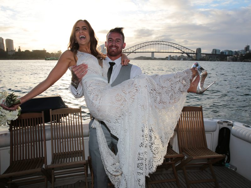Wedding celebration aboard Platinum Cruises on Sydney Harbour